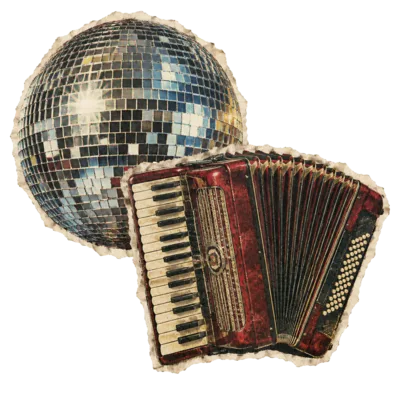 Disko guľa a harmonika